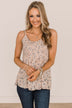 Songs Of Love Floral Babydoll Tank Top- Light Dusty Pink