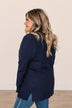 Time To Be Alive Drape Cardigan- Navy