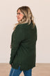 Time To Be Alive Drape Cardigan- Hunter Green