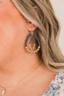 Whirling Emotions Beaded Teardrop Earrings- Gold & Navy