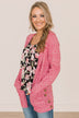 Beautiful Moments Knit Cardigan- Pink