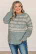 Winter Wonders Knit Sweater- Slate Blue