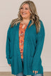 Cozy As Can Be Long Knitted Cardigan- Teal