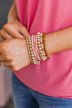 All Class Stackable Bracelet Set- Pink