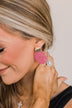 Exceptionally Beautiful Beaded Drop Earrings- Coral