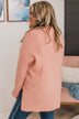 Just Like A Dream Button Knit Top- Rose Pink