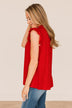 All For Love Ruffle Blouse- Red