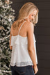 Star Of The Show Tiered Tank Top- Off-White