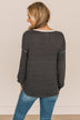 Give It Your All Color Block Top- Ivory & Charcoal