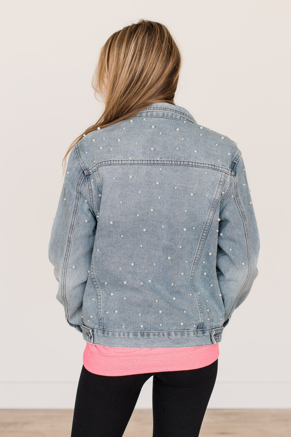 Risk Taker Embellished Jean Jacket- Pink – The Pulse Boutique