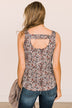 Keep It Up Floral Tank Top- Olive & Dusty Pink