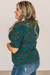 In Full Bloom Floral Knit Top- Teal