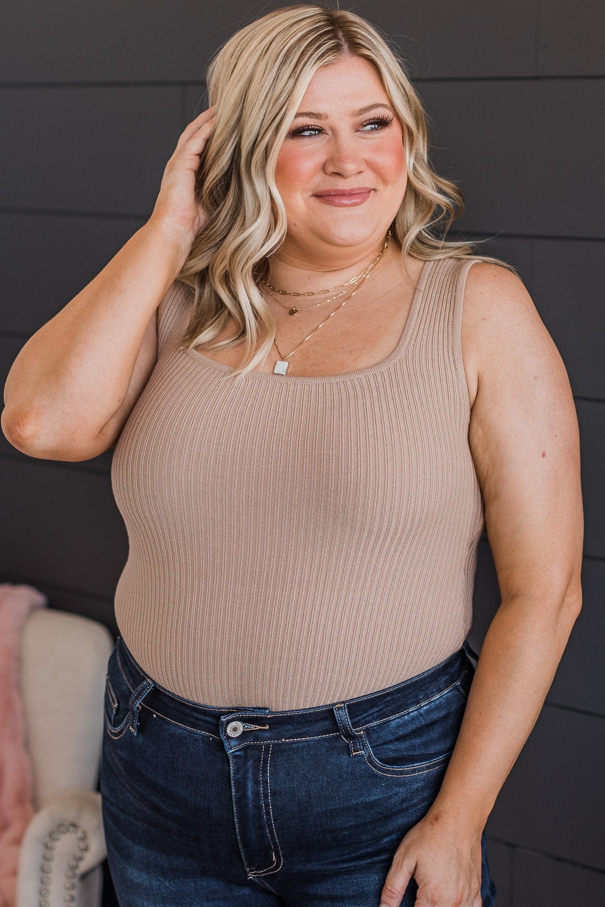 Whatever She's Got Knit Bodysuit- Light Mocha