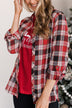 Lovely Seeing You Button Down Flannel- Red & Black