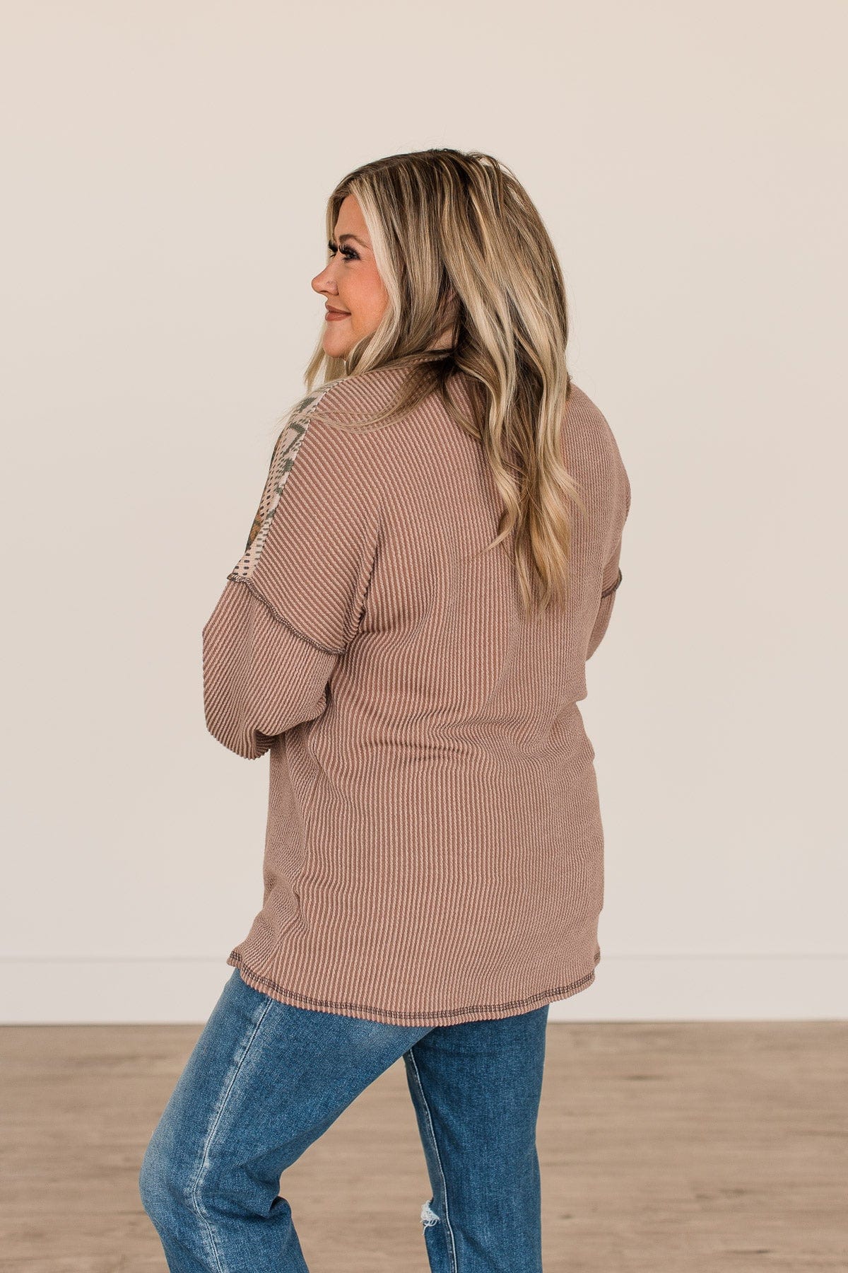 Thinking Out Loud Knit Top- Camel