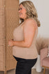 Sweet Intentions Ribbed Knit Tank Top- Light Taupe