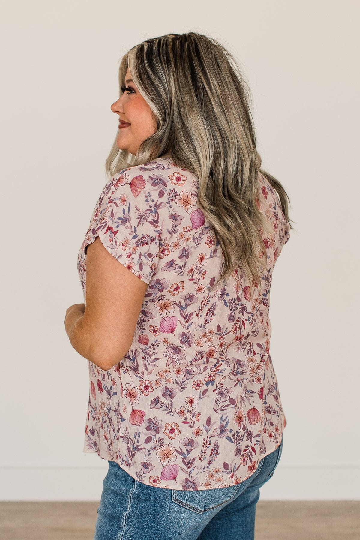 As You Can See Floral Top- Light Pink & Lavender