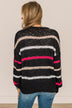 On A High Note Popcorn Knit Sweater- Black