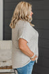 Told You So Color Block Top- Heather Grey & Mint Blue