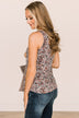 Keep It Up Floral Tank Top- Olive & Dusty Pink