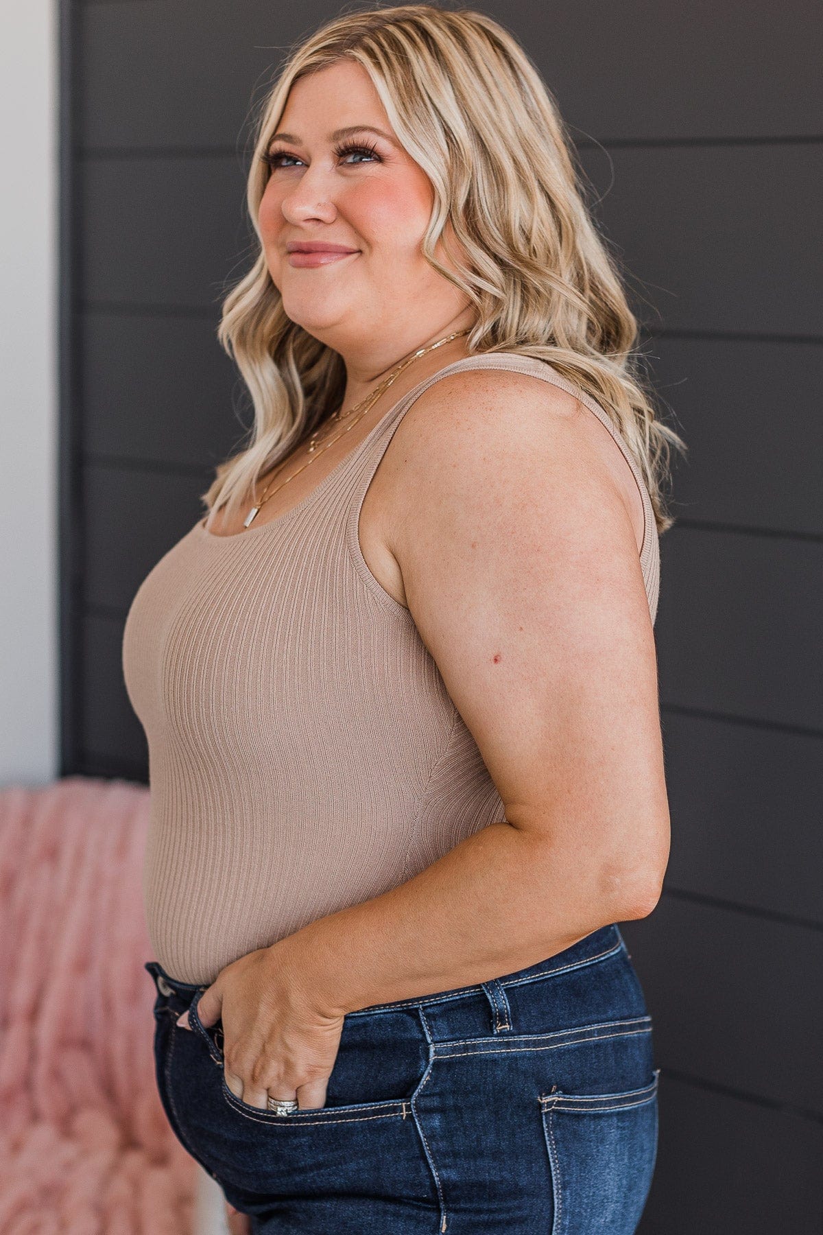 Whatever She's Got Knit Bodysuit- Light Mocha