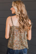 Lost In The Flowers Tank Top- Black & Sage