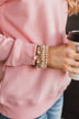 All Put Together Stackable Bracelet Set- Pink