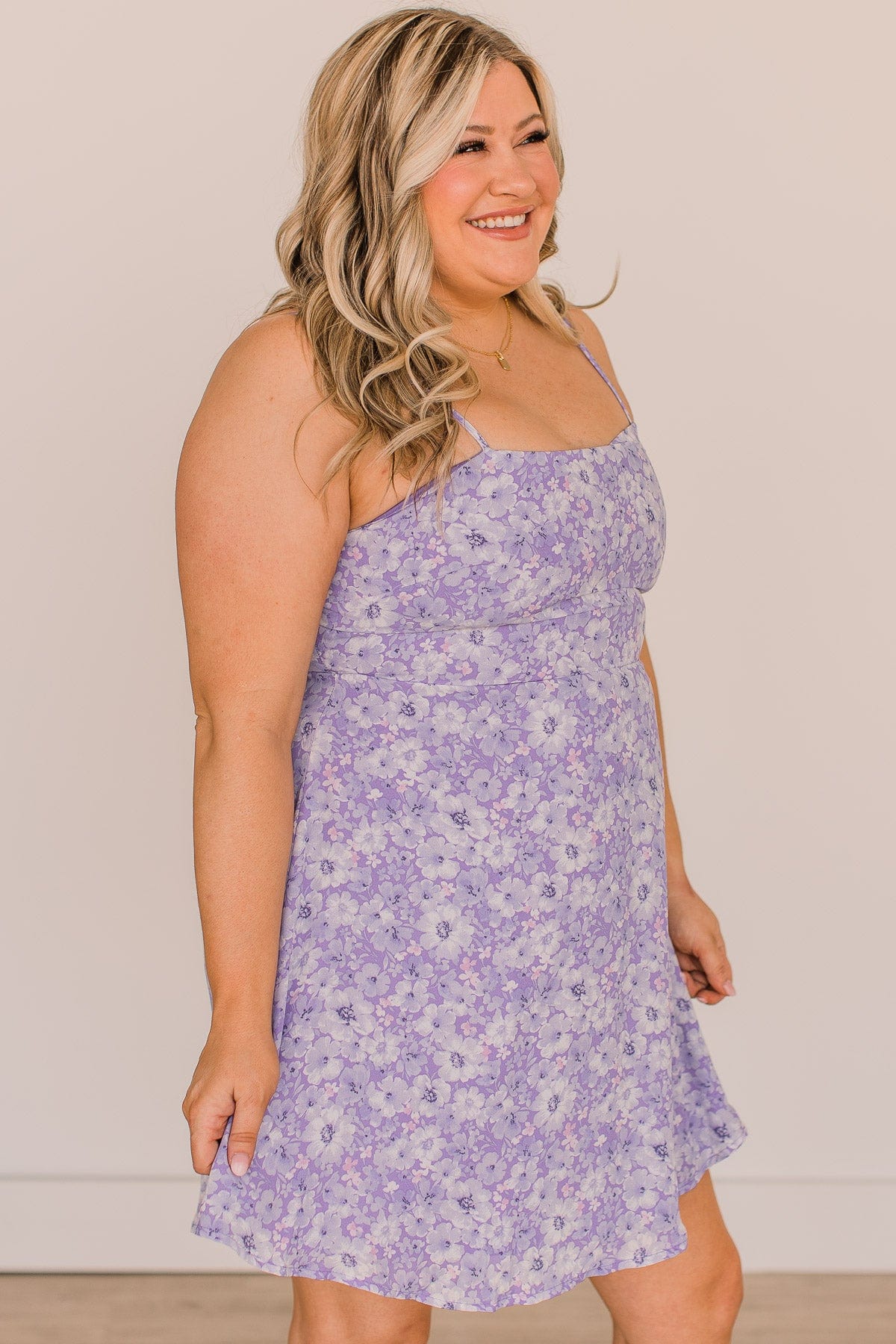 Spring Fling Floral Dress- Lavender