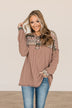 Thinking Out Loud Knit Top- Camel