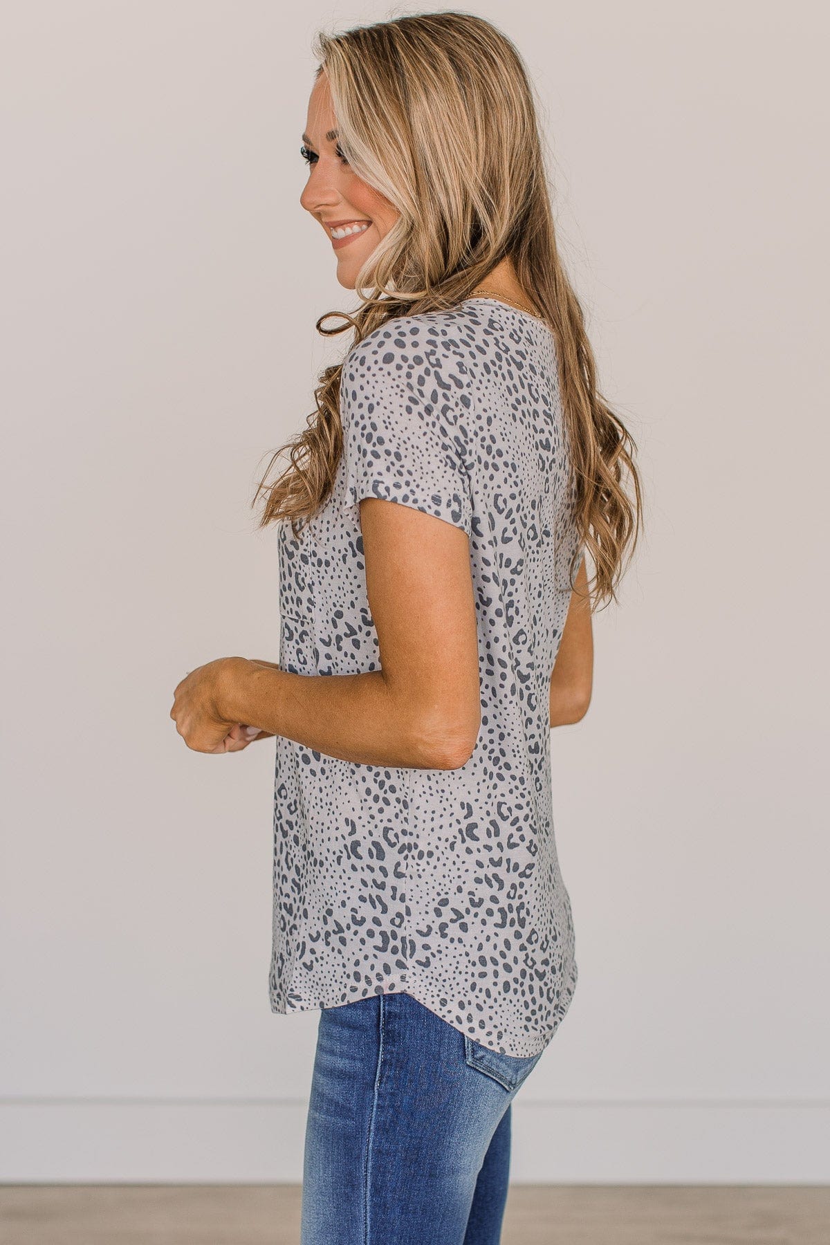 Our Next Adventure Animal Print Top- Ivory