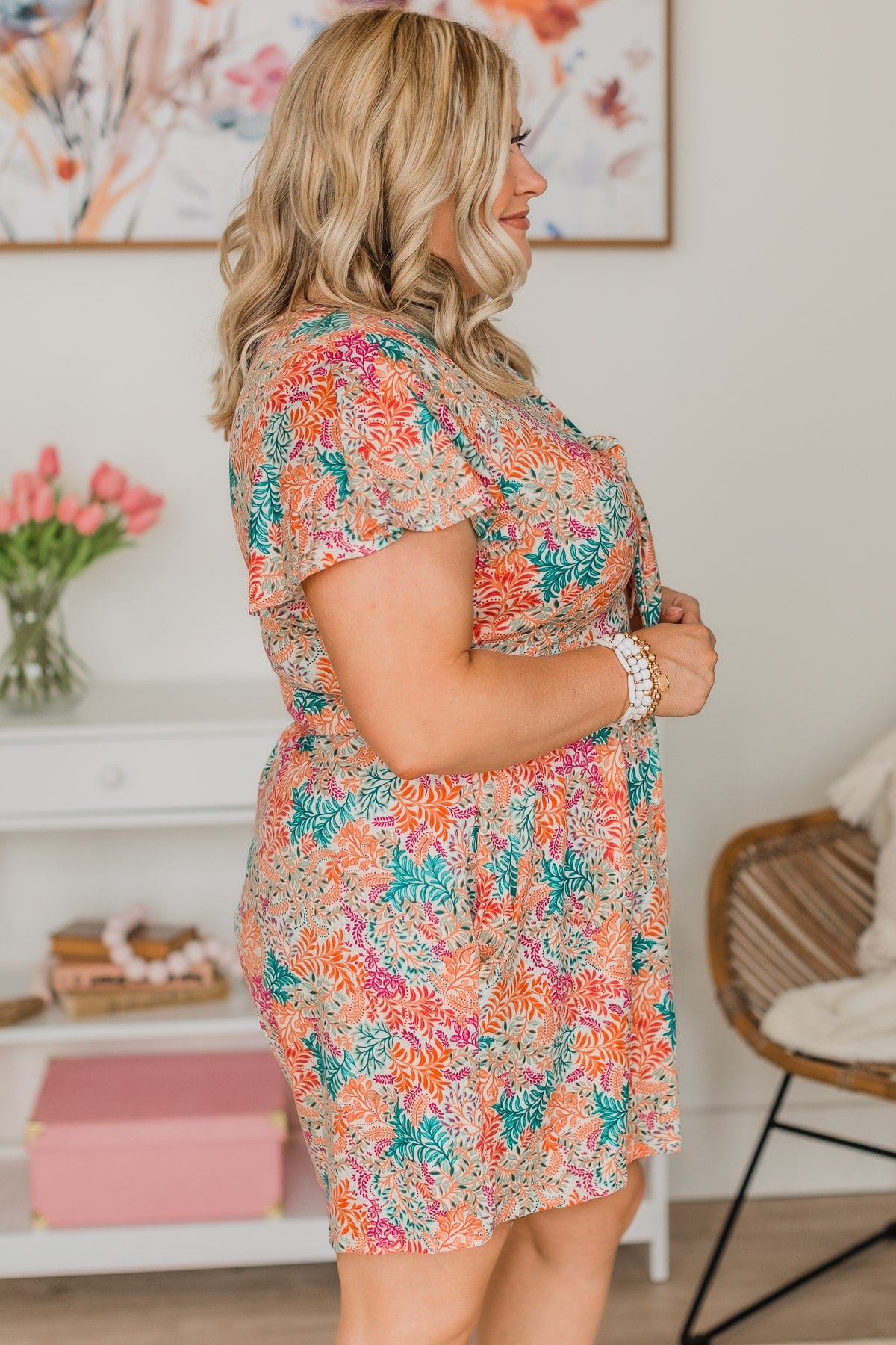 Only With You Floral Romper- Multi-Color