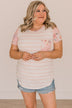 Shaking Things Up Striped Knit Top- Ivory & Blush