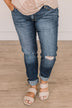 KanCan Low-Rise Distressed Jeans- Lena Wash