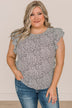 Timeless Moments Spotted Ruffle Blouse- Ivory