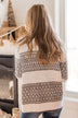 No Place Like Home Knit Sweater- Oatmeal & Brown
