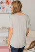 Told You So Color Block Top- Heather Grey & Mint Blue