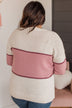 Always There For You Knit Sweater- Ivory & Rose Pink