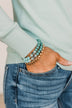 Enchanting Beaded Bracelet Set- Turquoise