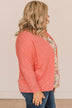 Heart Of Fire Open Front Knit Cardigan- Light Coral
