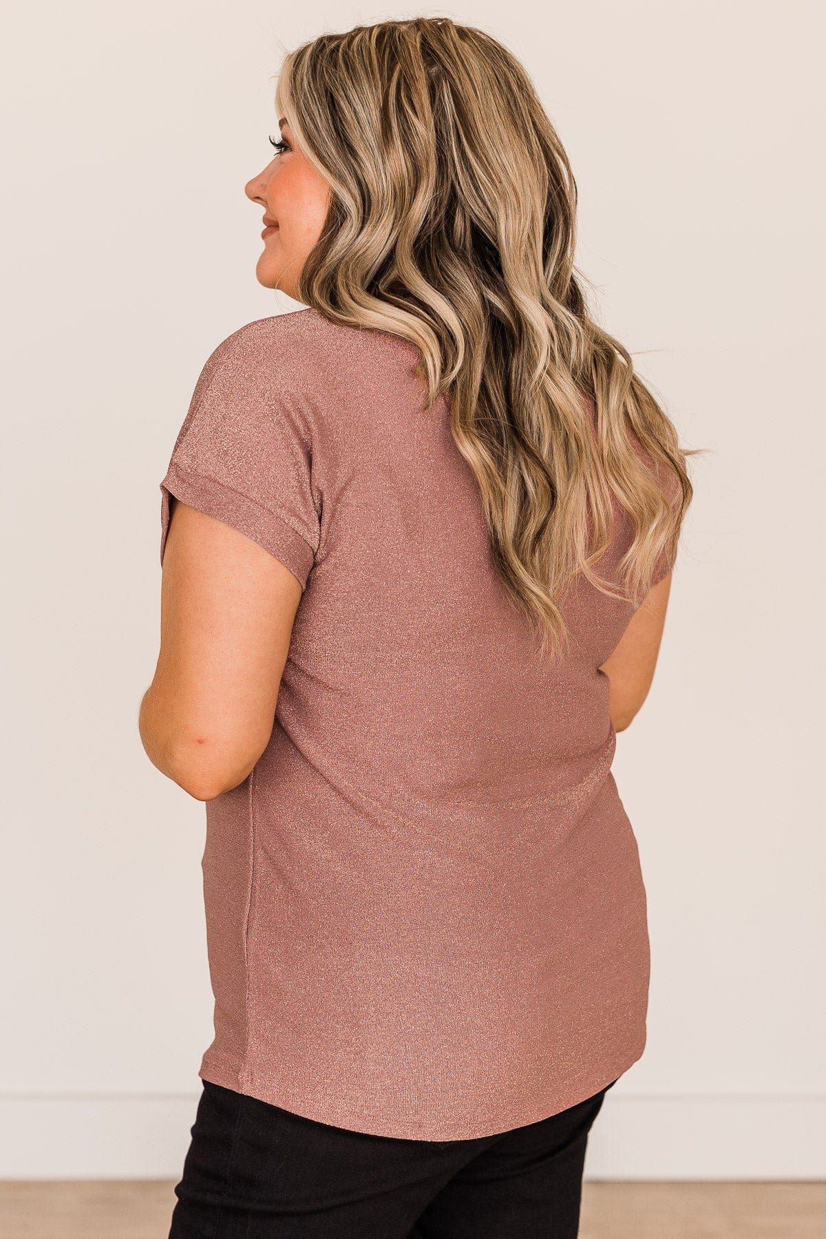 Free To Shine V-Neck Pocket Top- Pink