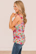 Unbreakable Love Floral Tank Top- Green & Pink