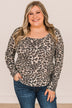 Keep A Good Thing Knit Top- Leopard Print