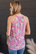 Love What You Do Floral Tank Top- Pink