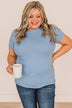 Casual Outings Short Sleeve Top- Blue