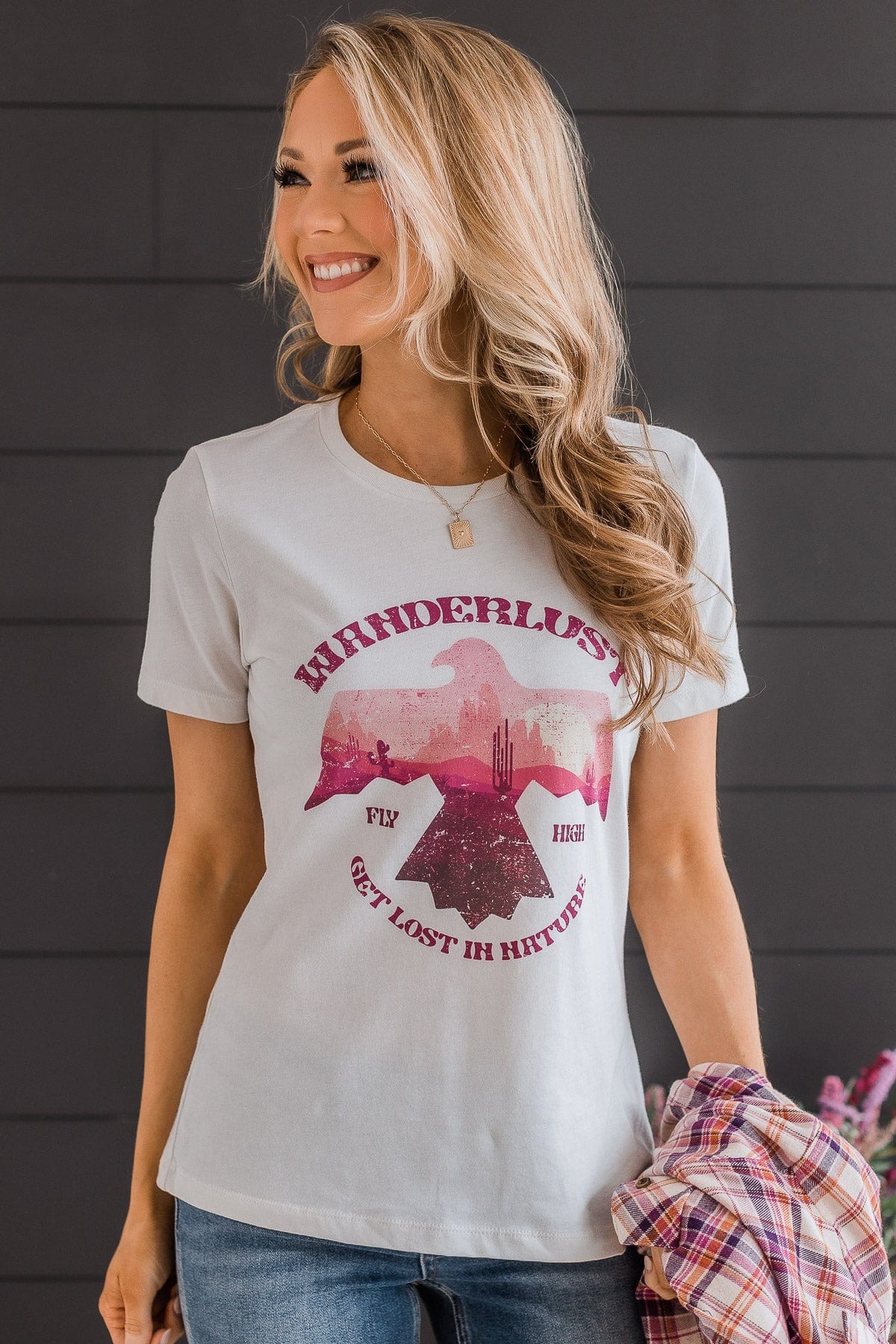 "Wanderlust" Graphic Tee- Cream
