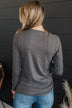 Caught Up In Love Knit Top- Charcoal