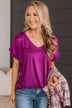 All The Best Short Sleeve Top- Magenta