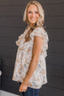 Beloved Moments Floral Blouse- Ivory