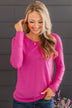 Caught Up In Love Knit Top- Fuchsia