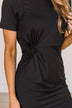 Stay Here Forever Knit Dress- Black
